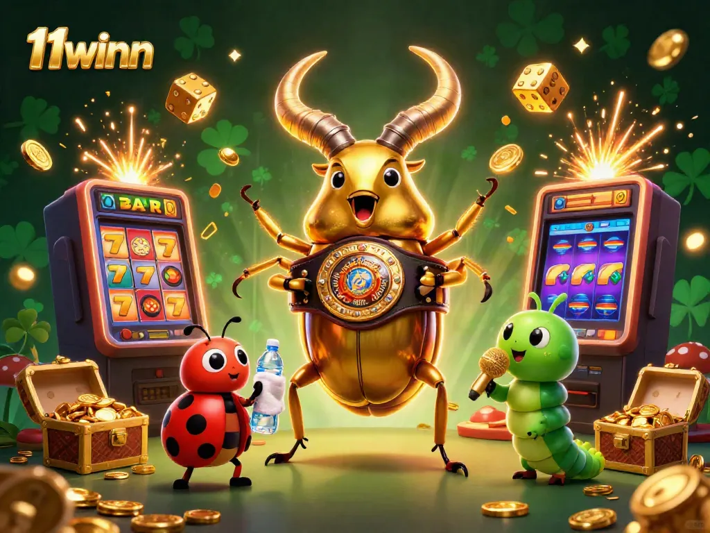 Experience thrilling casino action with 11winn's vibrant characters and gaming elements.