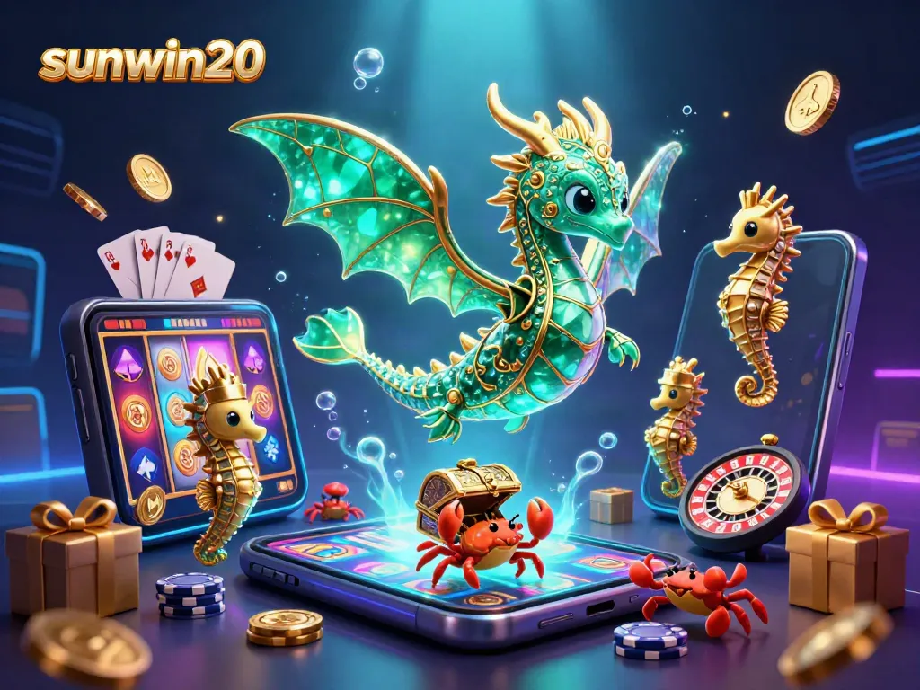 Experience thrilling gameplay with sunwin20 in a vibrant underwater casino scene.