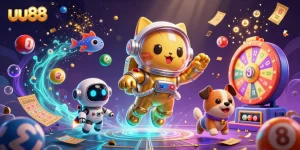 Experience the thrilling uu88 gaming adventure with dynamic characters in an exciting casino scene.